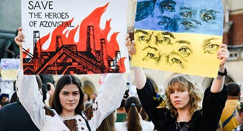 Manifestaciones internacionales en apoyo de Ucrania